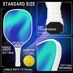 USAPA Approved Pickleball Paddles Set Of 2 with Rackets, Tapes, Overgrip, Towel