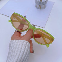 Unisex Oval Round Cat Eye Multicolor Small Sunglasses