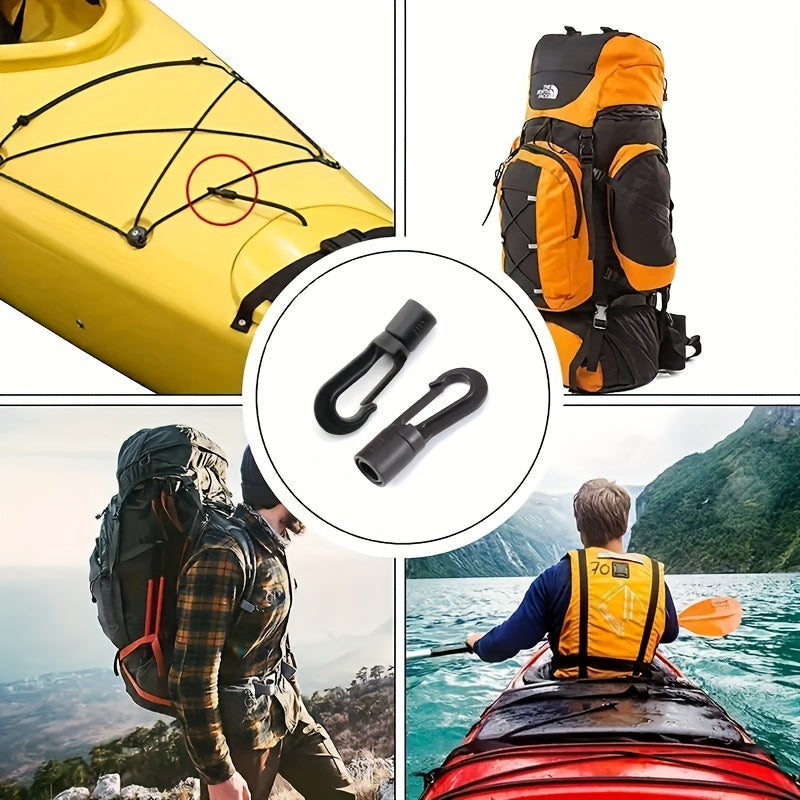 10-20 Pack 8mm Elastic Water Resistant Rope Hooks for Kayaks