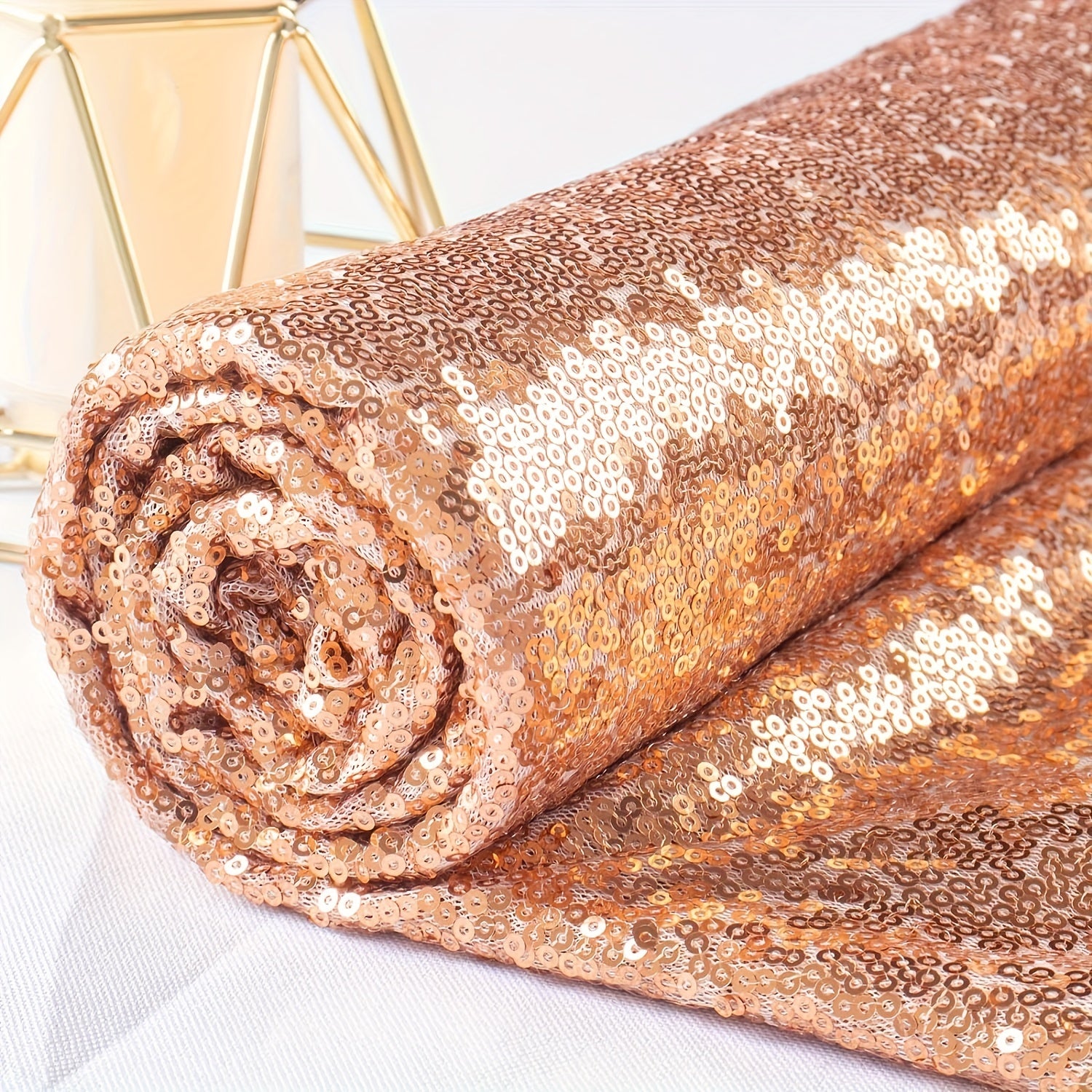 1pc Precut Sequin Fabric For Tablecloth Gowns Dress And Home Decor