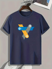 Triangle Print Men's Graphic T Shirt for Summer