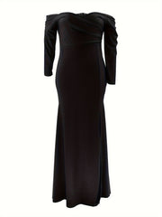 Women's Plus Off Shoulder Mermaid Maxi Dress