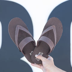 Men's Plaid Quick Dry Non slip Flip flops For Pool