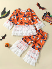 Kids Santa Gnomes Print Top & Pant Set
