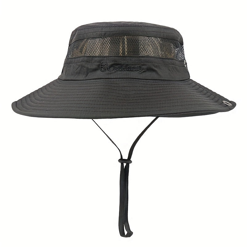 Men's Wide Brim Fishing Hat Summer Sun Hat Jungle Boonie Hat