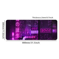 Extended Gaming Mouse Pad Non Slip Rubber Base Waterproof Desk Pad for Work
