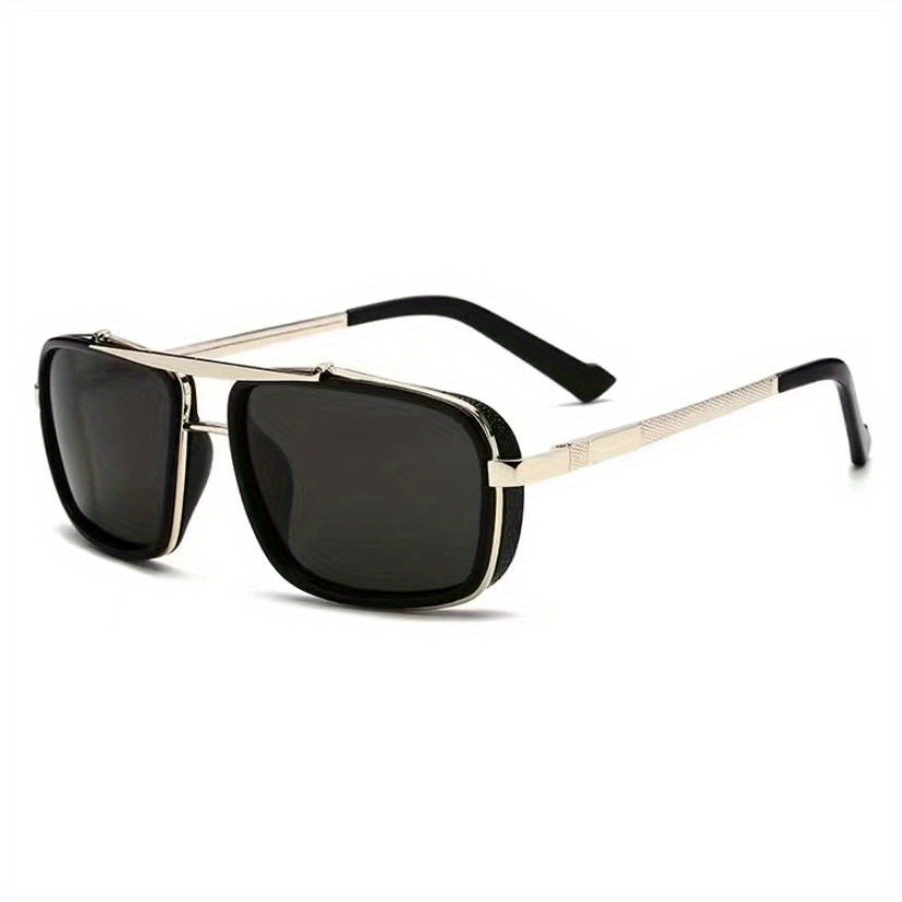 Men's Retro Steampunk Sunglasses Polarized UV400 Protective
