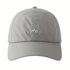Unisex Sunshade Adjustable Baseball Cap With Mountain Embroidery