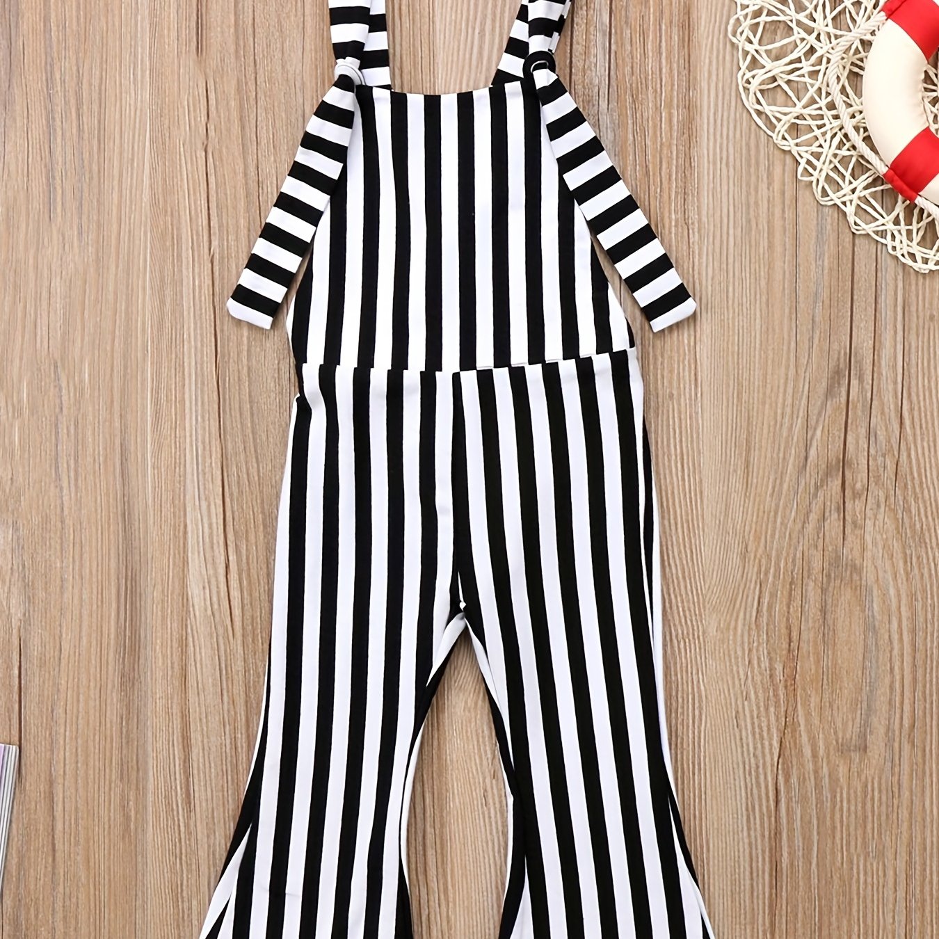 Toddler Girls Striped Flare Leg Jumpsuit Kids Summer Clothes