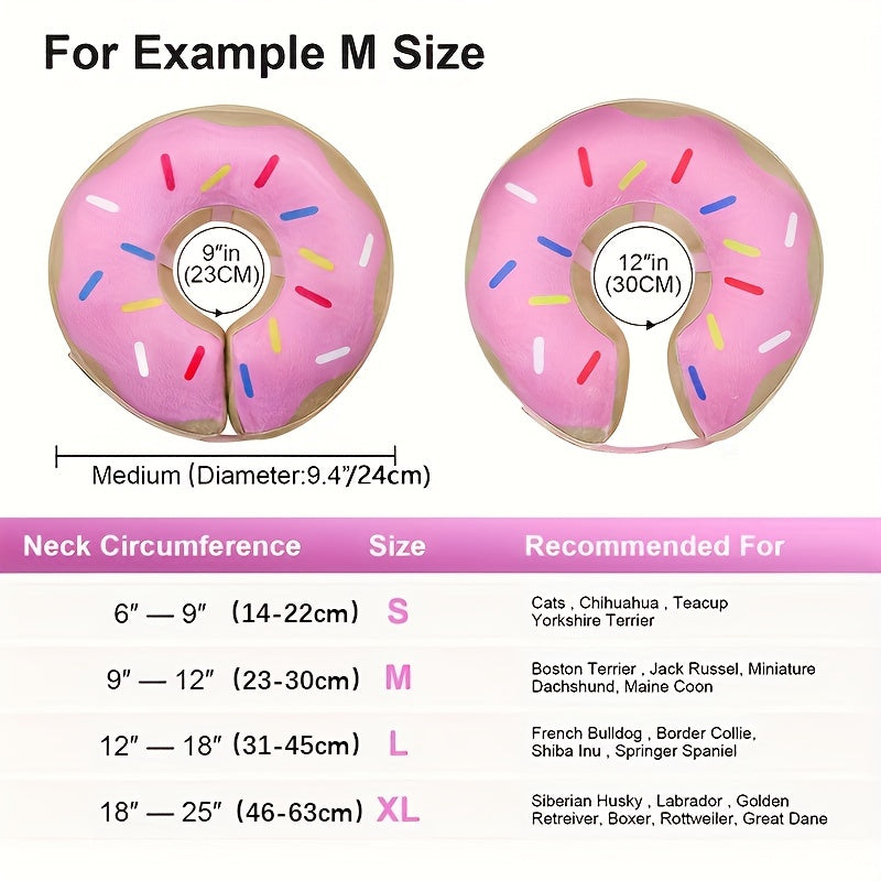 Inflatable Dog Cone Collar Post Surgery Recovery Soft E Collar for Dogs Cats