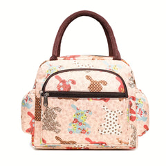 Cartoon Pattern Satchel Bag Zipper Lunch Bag for Work