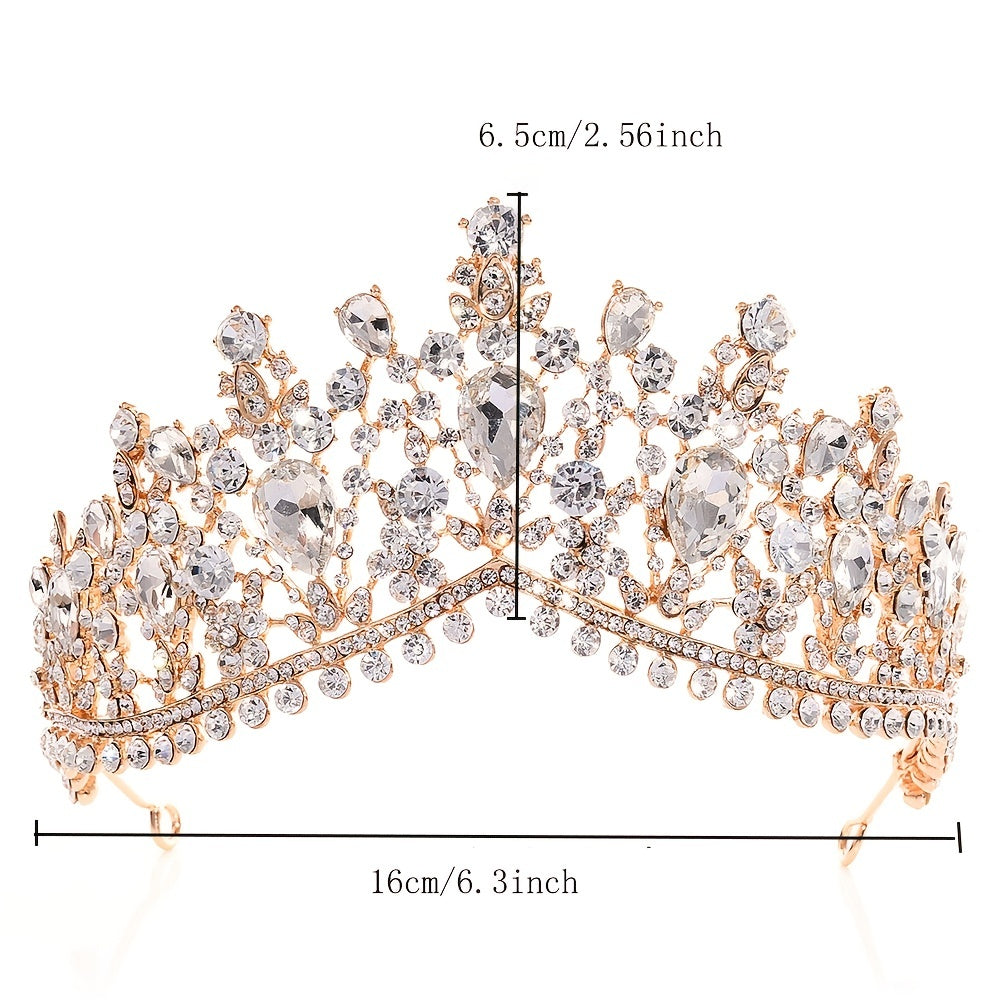 Multicolor Rhinestone Wedding Crown Tiara Bridal Accessories
