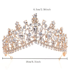 Multicolor Rhinestone Wedding Crown Tiara Bridal Accessories