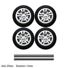 Kickcar 1/64 ABS Wheels & Rubber Tires 10 Sets