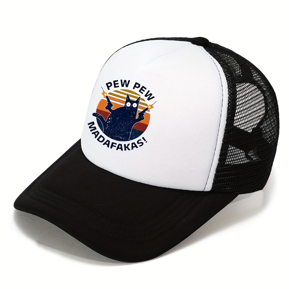 Cartoon Print High Baseball Cap Breathable Outdoor Sun Hat