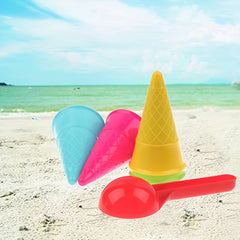 5 Pcs Ice Cream Cone Scoop Beach Toys Sand Kids Children