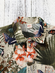 Boys Bird Butterfly Leaves Print Short Sleeves Shirt
