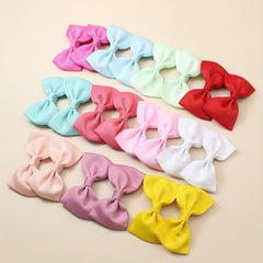 11 Pairs Plain Bow Hair Clips Headwear Hair Accessories For Girls Kids