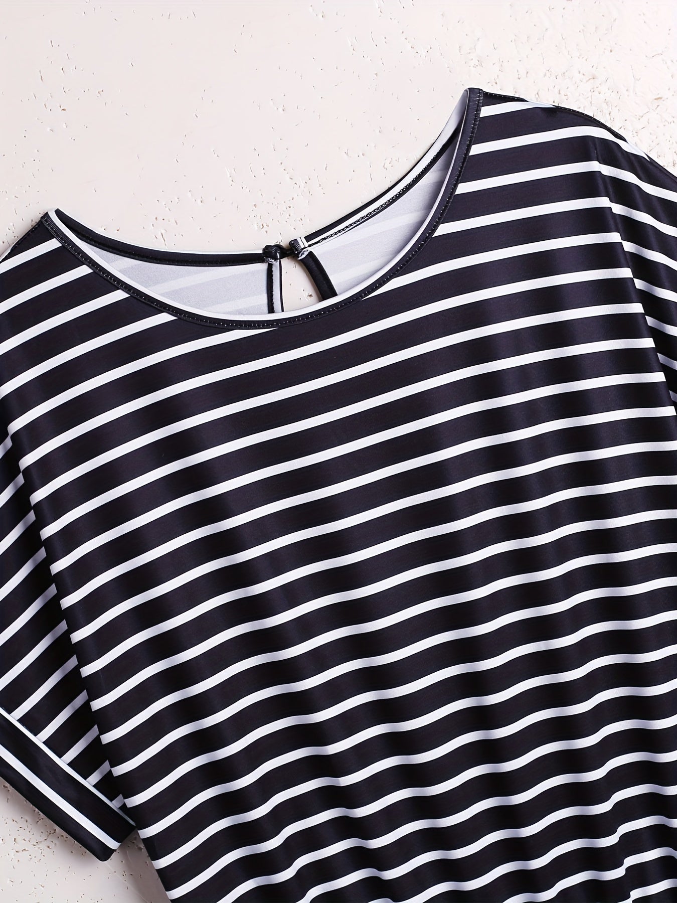 Striped Waist Romper Jumpsuit Short Sleeve Casual Wear