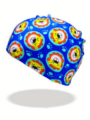 Boys Lion Head Swim Trunks & Cap Quick Drying for Beach Vacation Bath