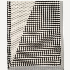 Houndstooth Print Scarf Boho Block Shawl Vintage Windproof Head Wrap