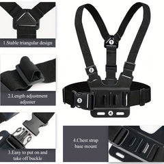 Mobile Phone Chest Strap Mount for POV Vlogging - GoPro Compatible