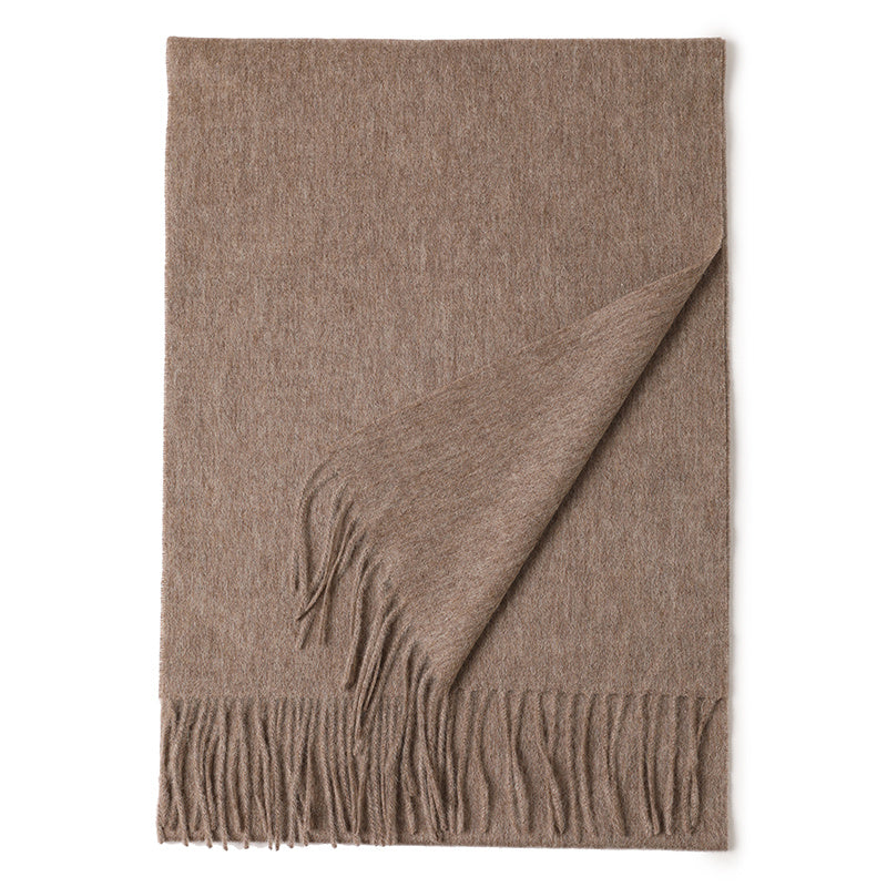 Thick Wool Winter Scarf Shawl Solid Comfortable Neck Wrap Women