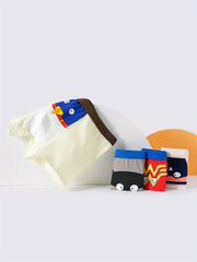 4pcs Boy's Boxer Briefs Cartoon Hero Print Underwear Kids Clothes
