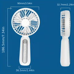 Mini Handheld Fan USB Rechargeable Portable Pocket Fan