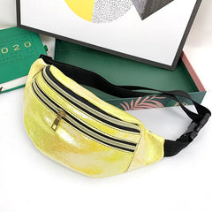 Holographic Waist Bag Women Hip Hop laser Waist Pouch Money Bag Waist Pack