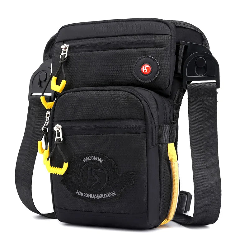 Nylon Men's Waist Bag Drop Leg Pack Thigh Pouch Crossbody Shoulder Bag
