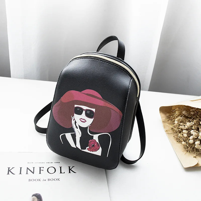 Small Backpack for School Teenager Travel Female Purse Crossbody Bag