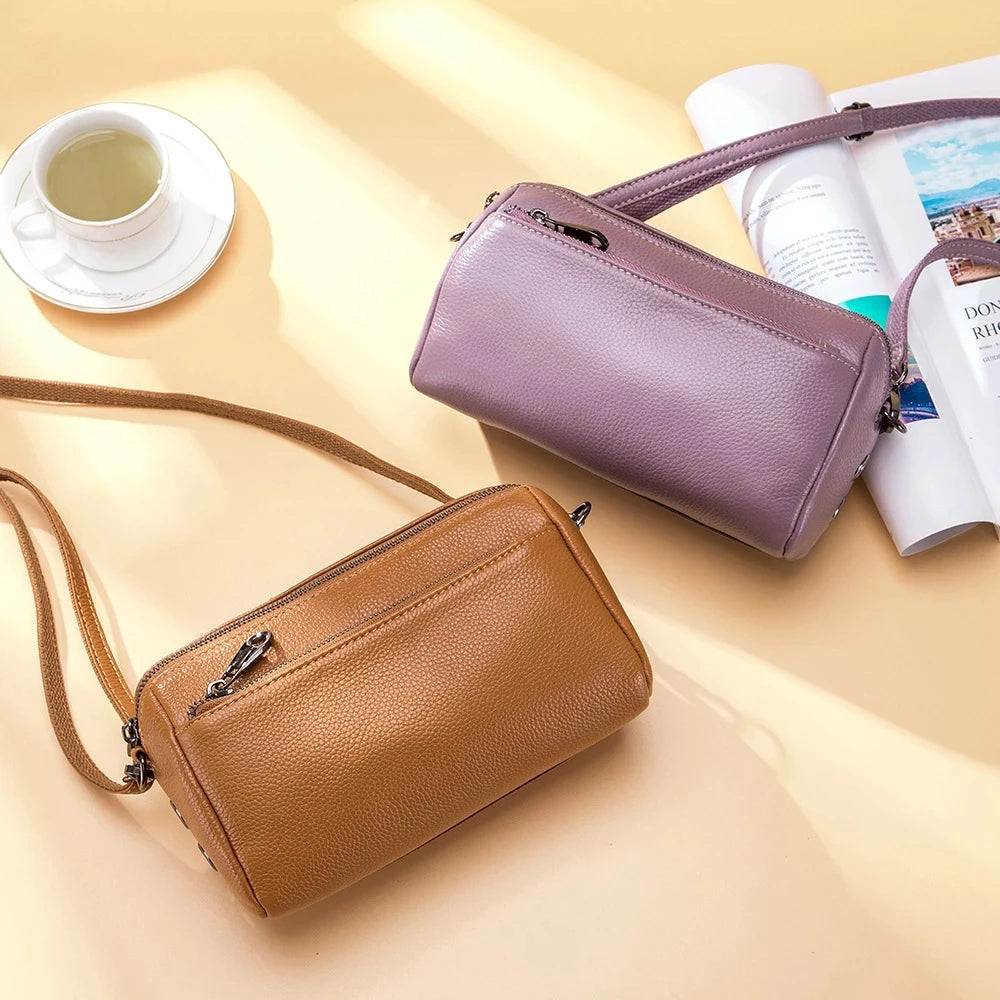 Women Leather Shoulder Bag Small Handbag Casual Lady Crossbody Bag