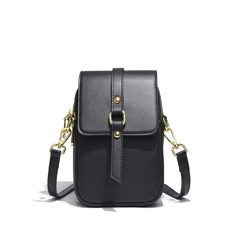 Small Leather Shoulder Bag Women Crossbody Tote Phone Sac