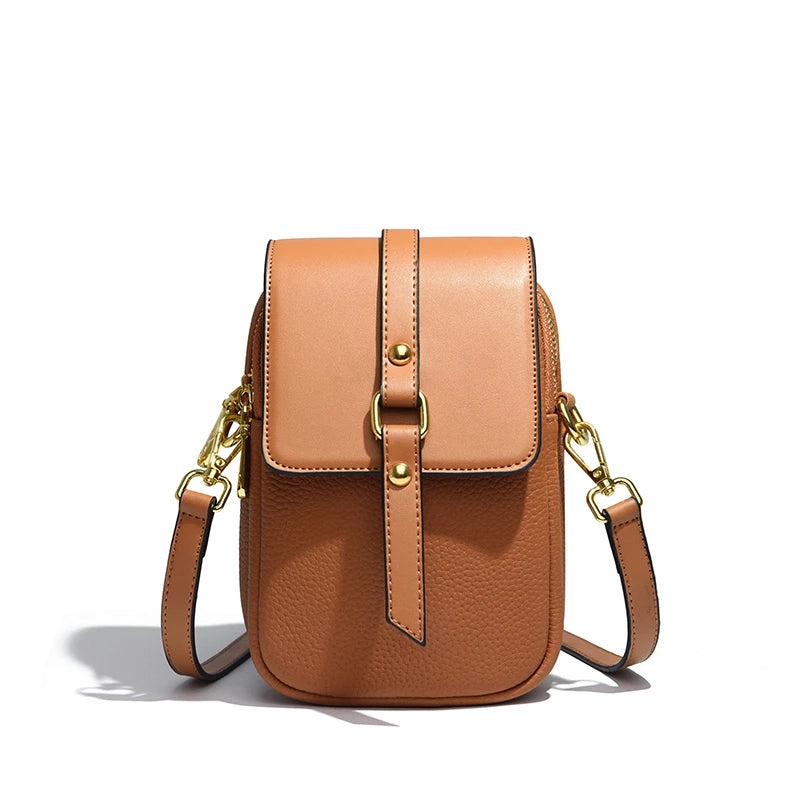 Small Leather Shoulder Bag Women Crossbody Tote Phone Sac