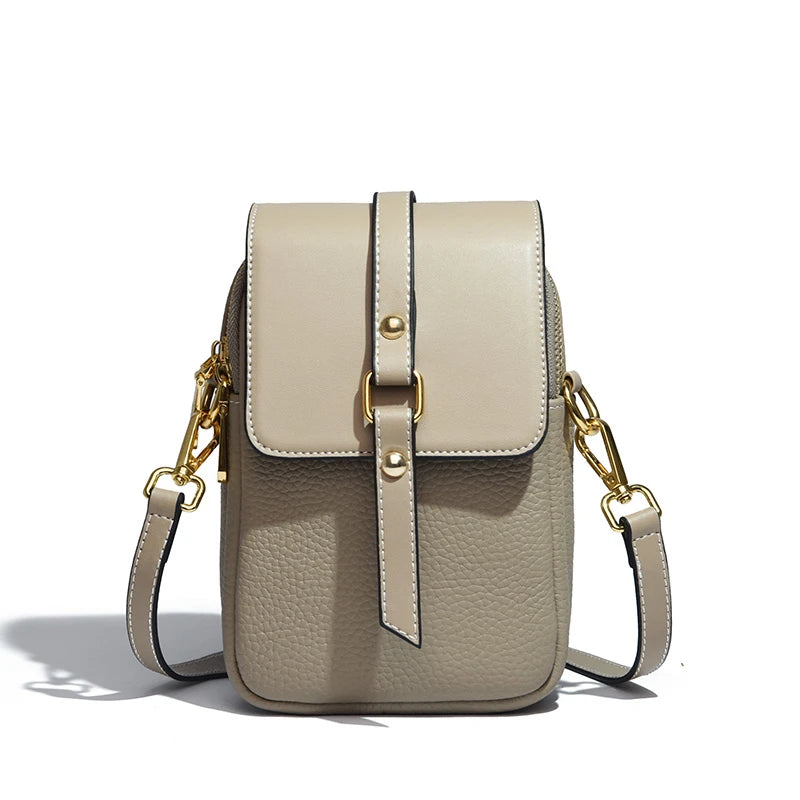 Small Leather Shoulder Bag Women Crossbody Tote Phone Sac
