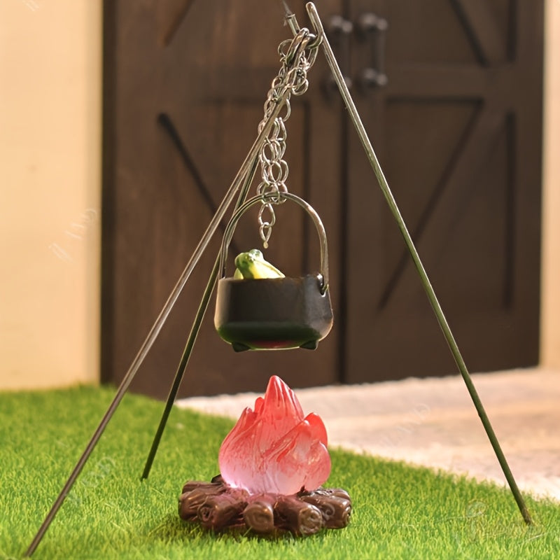 1:12 Dollhouse Furniture Metal Pot for Indoor and Outdoor Scenes