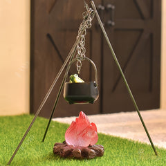 1:12 Dollhouse Furniture Metal Pot for Indoor and Outdoor Scenes