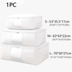 1pc Foldable Under Bed Bags Thick Breathable Underbed Storage Zip Organizer