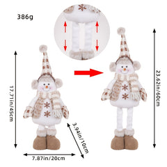 Christmas Snowman Telescopic Doll Knitted Elk Doll Window Scene Arrangement
