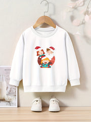 Adorable Christmas Family Crew Neck Sweatshirt Kids Clothes Gift
