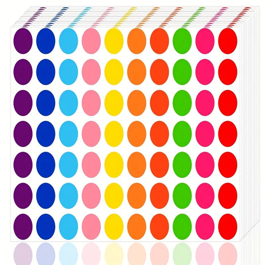 1400pcs Dot Stickers 7.62x10.16cm 10 Colors Coded Label Circles