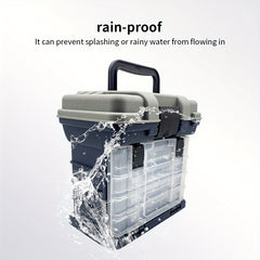Large 4-Layer Storage Box for Fishing Tackle