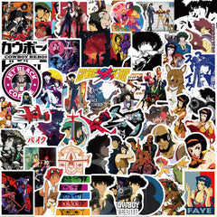 50 Sheets Cowboy Anime Stickers Waterproof DIY Skateboard Computer Car Decals