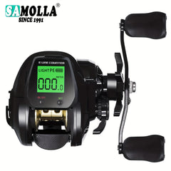 SAMOLLA 1pc Baitcasting Fishing Reel 7.2:1 Ratio 10kg Max Drag