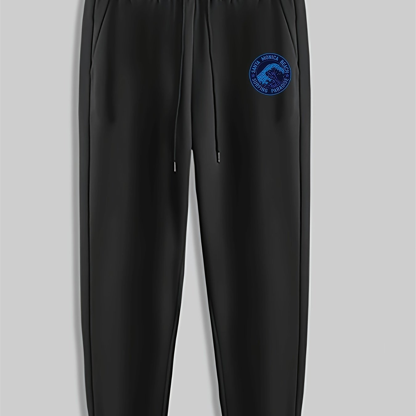 Mountain Print Men's Pants Drawstring Sweatpants Loose Casual Trousers