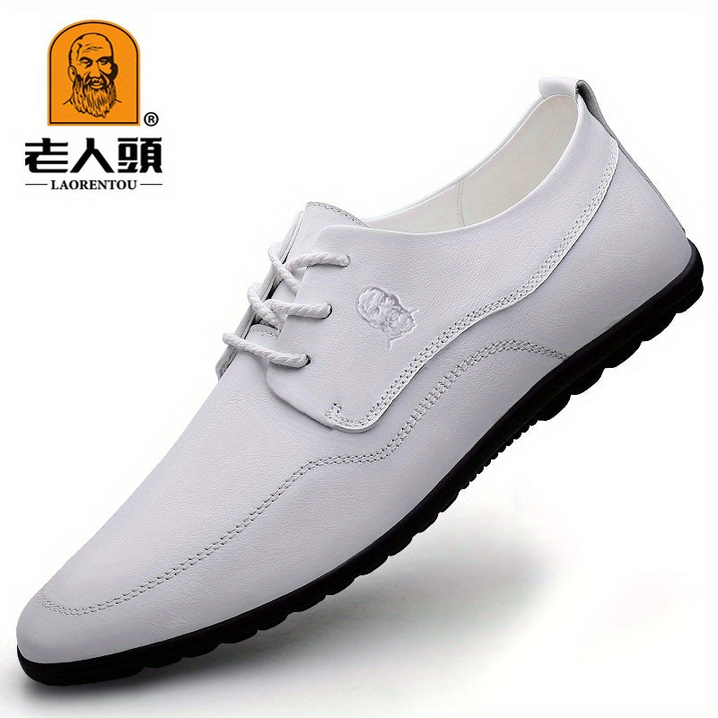 LAORENTOU Men's Leather Loafer Shoes Soft Sole Dress Shoes