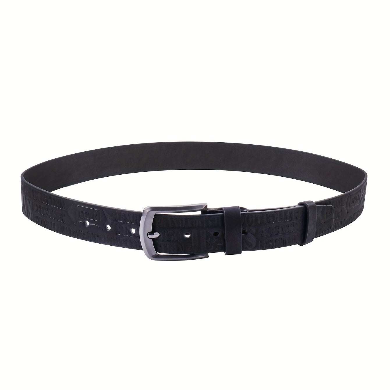 Stylish Letter Pressed Leather Belt for Men