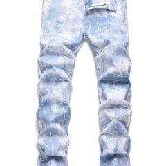 Men's Stretch Graffiti Print Jeans