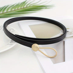Women's Thin PU Leather Knot Belt Casual Dress Pants Coat Belts